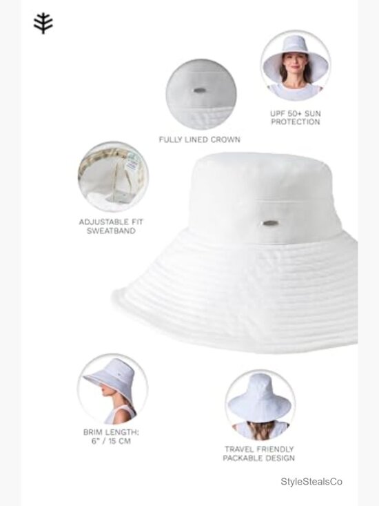 UPF 50+ Wide Brim Sun Hat - Packable Crushable Beach Hat
